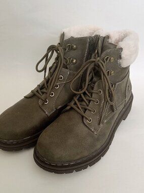CLIFFS BY WHITE MOUNTAIN 8M Womens Powell Cushioned Lace-Up Ankle Boots Shoes